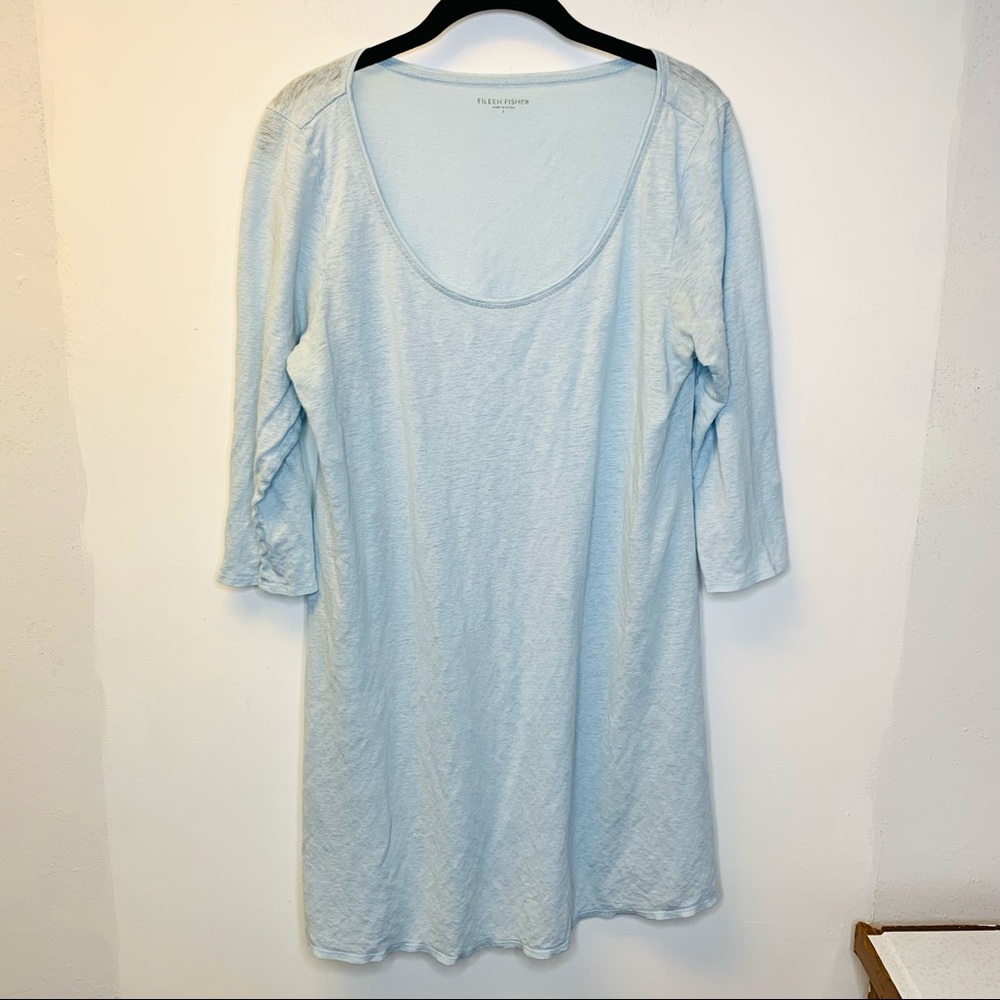 Eileen Fisher Linen Jersey T-Shirt Tunic Dress